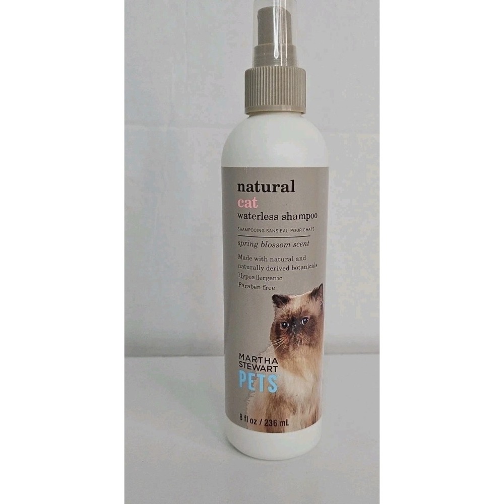 Martha Stewart Natural Cat Waterless Shampoo 8 Fl Ounces‎ New